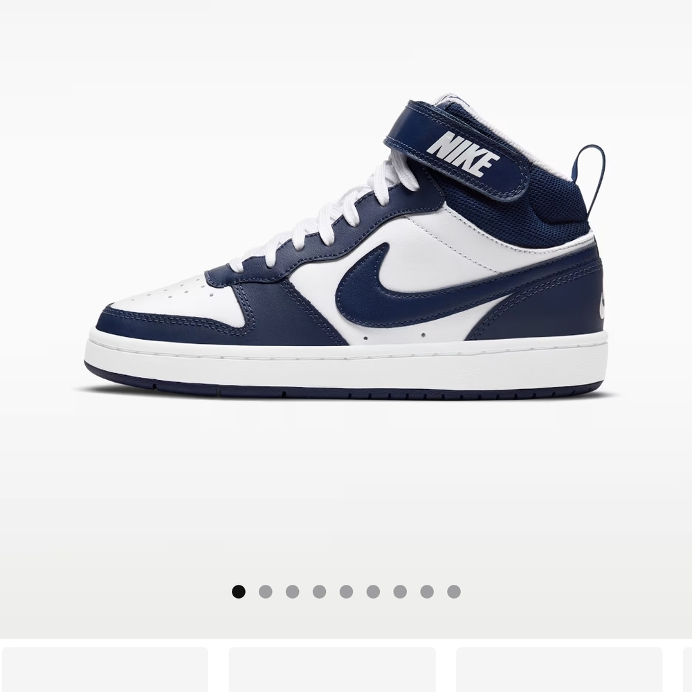 Nike Blue and White High-Top Sneakers